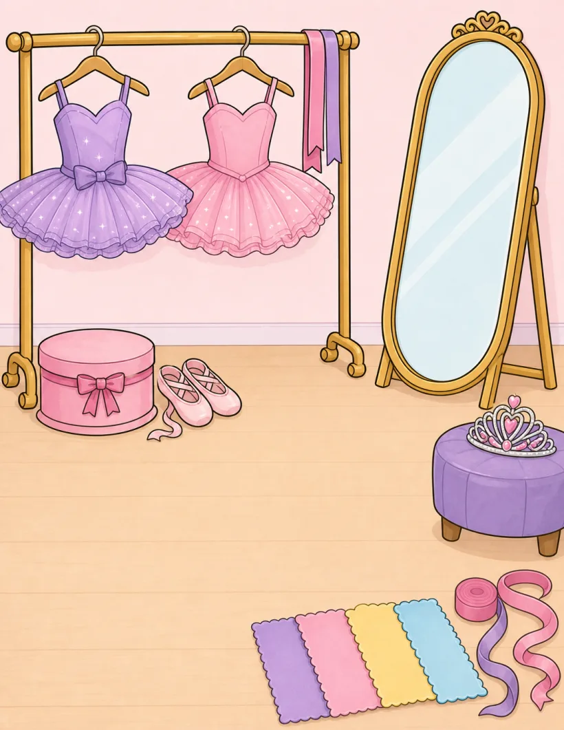 A sample creative activity scene from Ballet Dreams