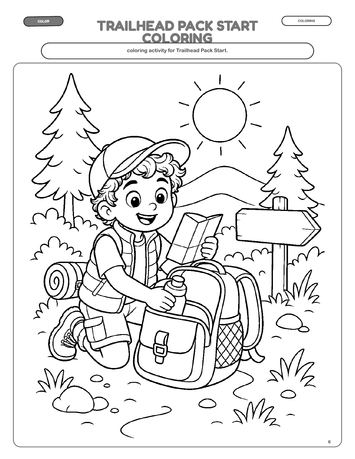 Trailhead Pack Start Coloring — actual page 6