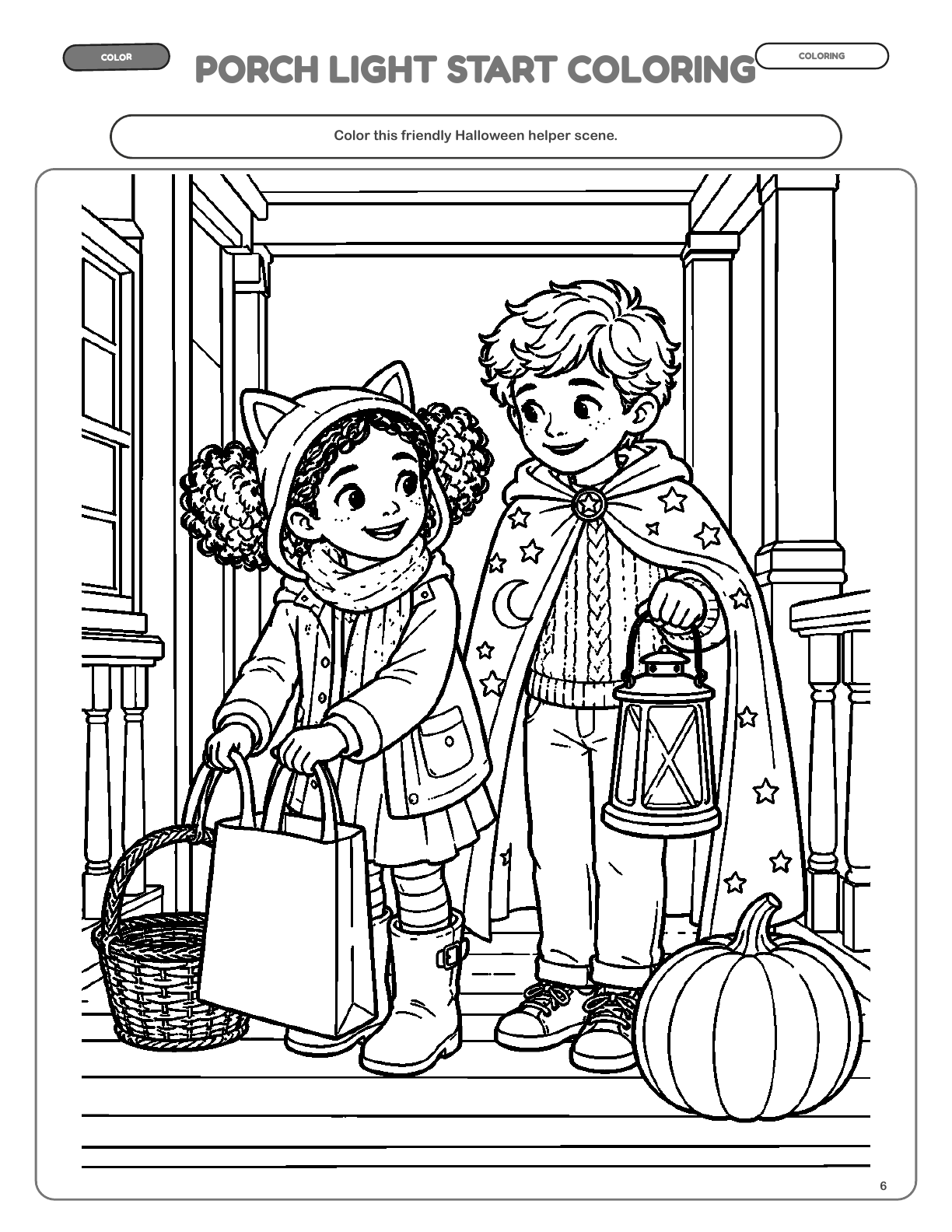 Porch Light Start Coloring — actual page 6